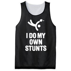 I Do My Own Stunts Funny Table Tennis Paddle Ping Pong Gift Mesh Reversible Basketball Jersey Tank