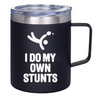 I Do My Own Stunts Funny Table Tennis Paddle Ping Pong Gift 12oz Stainless Steel Coffee Mug