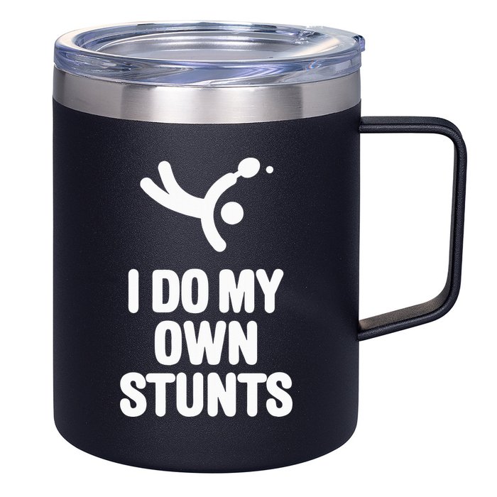 I Do My Own Stunts Funny Table Tennis Paddle Ping Pong Gift 12oz Stainless Steel Coffee Mug