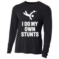 I Do My Own Stunts Funny Table Tennis Paddle Ping Pong Gift Cooling Performance Long Sleeve Crew