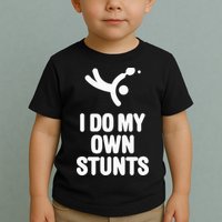 I Do My Own Stunts Funny Table Tennis Paddle Ping Pong Gift Toddler T-Shirt