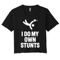 I Do My Own Stunts Funny Table Tennis Paddle Ping Pong Gift Crop Top