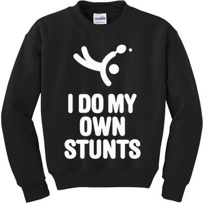 I Do My Own Stunts Funny Table Tennis Paddle Ping Pong Gift Kids Sweatshirt