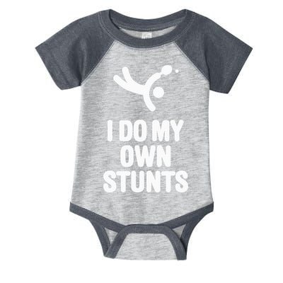 I Do My Own Stunts Funny Table Tennis Paddle Ping Pong Gift Infant Baby Jersey Bodysuit