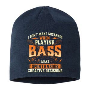 I Dont Make Mistakes Playing Bass Bassist Bass Guitar Sustainable Beanie