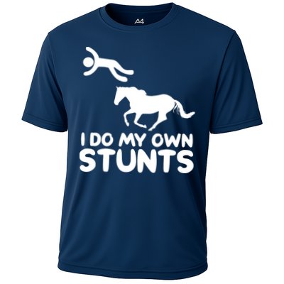 I Do My Own Stunts Horse Rider Equestrian Horseback Riding Performance Shirt