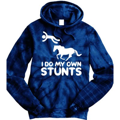 I Do My Own Stunts Horse Rider Equestrian Horseback Riding Tie Dye Hoodie