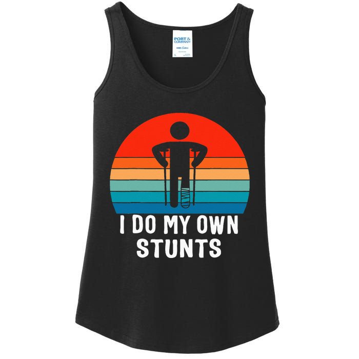 I Do My Own Stunts Get Well Gift Injury Leg Broken Arm Ladies Essential Tank