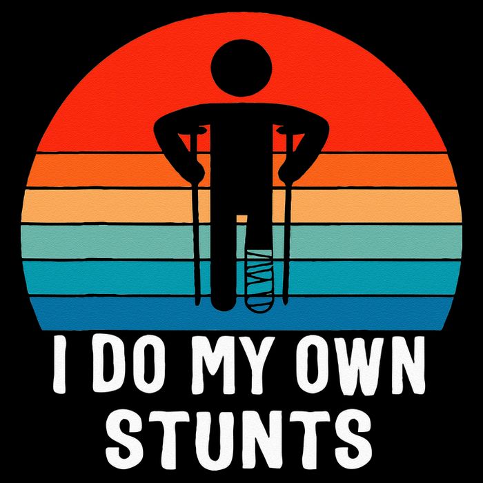 I Do My Own Stunts Get Well Gift Injury Leg Broken Arm Women's Crop Top Tee