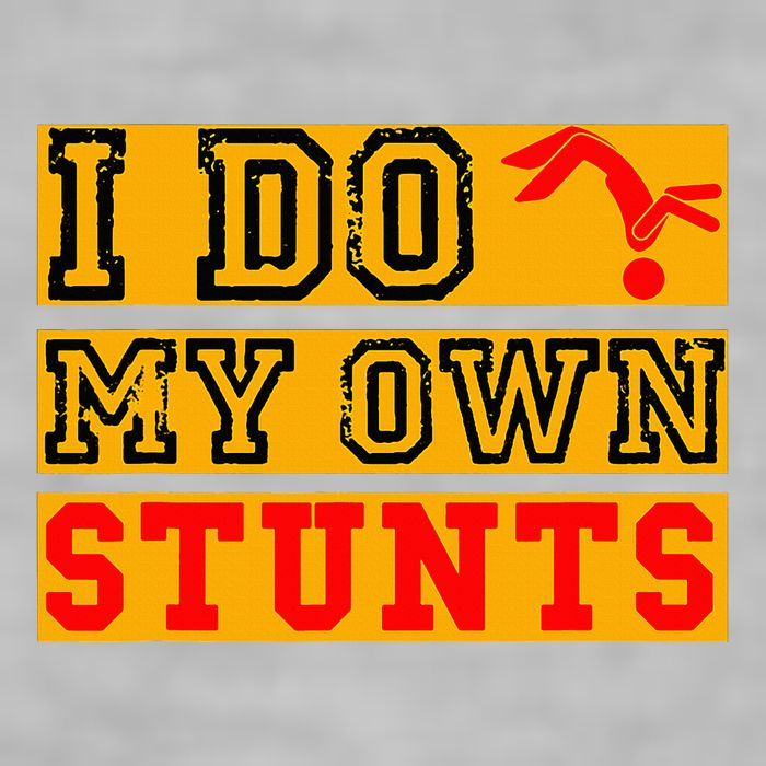 I Do My Own Stunts Funny Broken Bone Injury Get Well Ladies PosiCharge Tri-Blend Wicking Tank