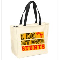 I Do My Own Stunts Funny Broken Bone Injury Get Well Zip Tote Bag