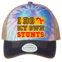 I Do My Own Stunts Funny Broken Bone Injury Get Well Legacy Tie Dye Trucker Hat