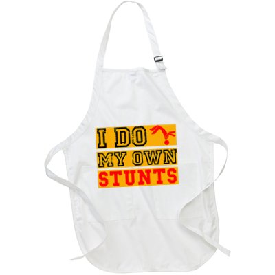 I Do My Own Stunts Funny Broken Bone Injury Get Well Apron