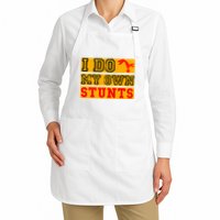 I Do My Own Stunts Funny Broken Bone Injury Get Well Apron