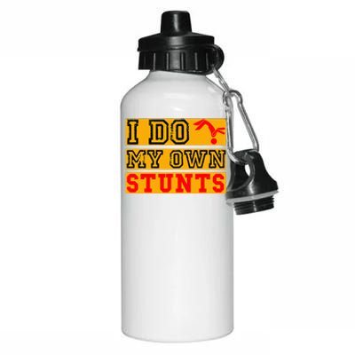 I Do My Own Stunts Funny Broken Bone Injury Get Well Aluminum Water Bottle