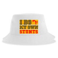 I Do My Own Stunts Funny Broken Bone Injury Get Well Sustainable Bucket Hat