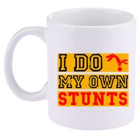 I Do My Own Stunts Funny Broken Bone Injury Get Well 11oz C Handle Ceramic Mug
