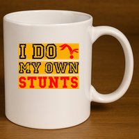 I Do My Own Stunts Funny Broken Bone Injury Get Well 11oz C Handle Ceramic Mug