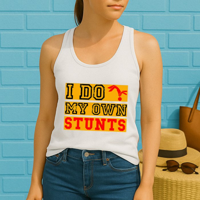 I Do My Own Stunts Funny Broken Bone Injury Get Well Womens Tank Top