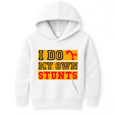 I Do My Own Stunts Funny Broken Bone Injury Get Well Kids Hoodie