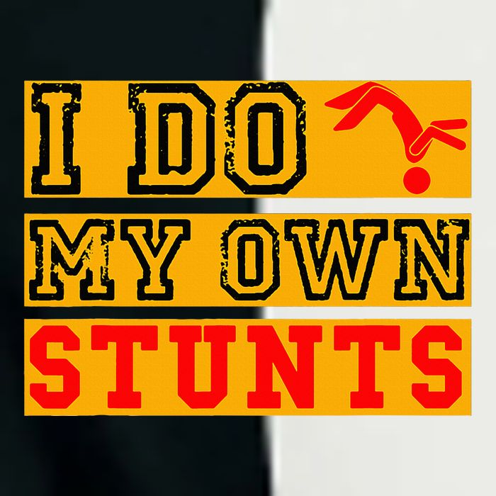 I Do My Own Stunts Funny Broken Bone Injury Get Well Infant Baby Jersey Bodysuit