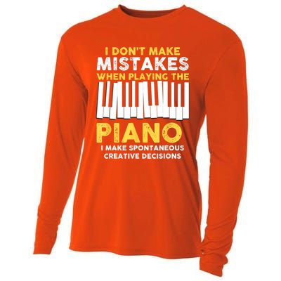 I Don't Make Mistakes Piano Musician Humor Cooling Performance Long Sleeve Crew