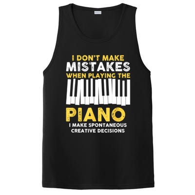 I Don't Make Mistakes Piano Musician Humor PosiCharge Competitor Tank