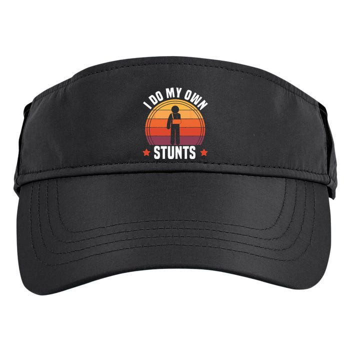 I Do My Own Stunts Funny Get Well Broken Arm Injury Adult Drive Performance Visor