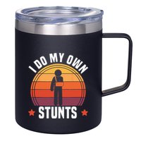 I Do My Own Stunts Funny Get Well Broken Arm Injury 12oz Stainless Steel Coffee Mug