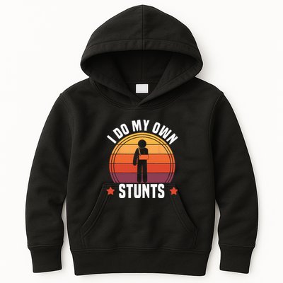 I Do My Own Stunts Funny Get Well Broken Arm Injury Kids Hoodie