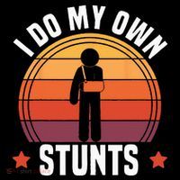I Do My Own Stunts Funny Get Well Broken Arm Injury Kids T-Shirt