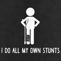I Do My Own Stunts Funny Injury Funny Recovery Broken Leg 7 Panel Mesh Trucker Snapback Hat