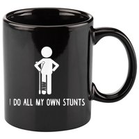 I Do My Own Stunts Funny Injury Funny Recovery Broken Leg 11oz C Handle Ceramic Mug