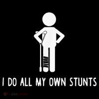 I Do My Own Stunts Funny Injury Funny Recovery Broken Leg Flatbill Hat