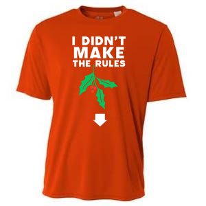 I DidnT Make The Rules Funny Dirty Christmas Mistletoe Cool Gift Cooling Performance Crew T-Shirt