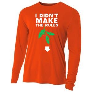 I DidnT Make The Rules Funny Dirty Christmas Mistletoe Cool Gift Cooling Performance Long Sleeve Crew