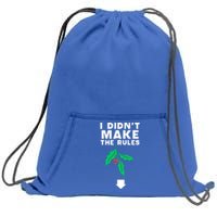 I DidnT Make The Rules Funny Dirty Christmas Mistletoe Cool Gift Sweatshirt Cinch Pack Bag