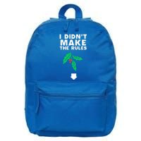 I DidnT Make The Rules Funny Dirty Christmas Mistletoe Cool Gift 16 in Basic Backpack