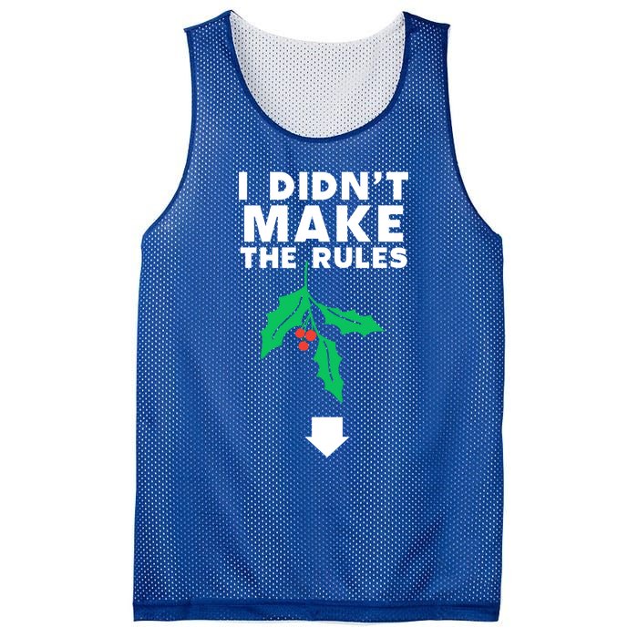 I DidnT Make The Rules Funny Dirty Christmas Mistletoe Cool Gift Mesh Reversible Basketball Jersey Tank