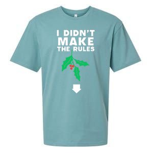 I DidnT Make The Rules Funny Dirty Christmas Mistletoe Cool Gift Sueded Cloud Jersey T-Shirt