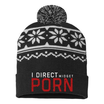 I Direct Midget Porn Funny Adult Humor USA-Made Snowflake Beanie