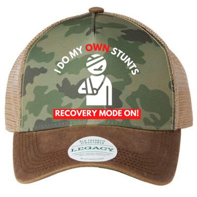 I Do My Own Stunts Funny Quotes Broken Bone Trip Accident Legacy Tie Dye Trucker Hat