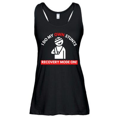 I Do My Own Stunts Funny Quotes Broken Bone Trip Accident Ladies Essential Flowy Tank