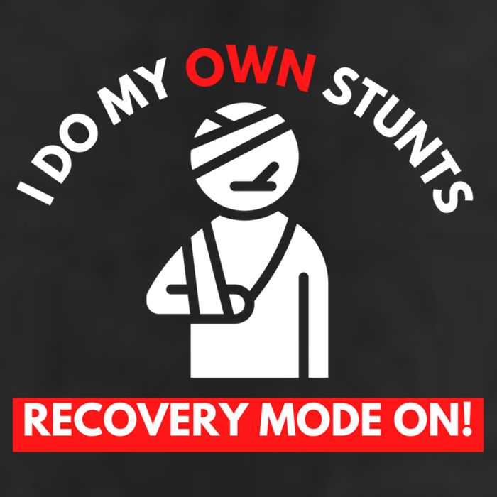 I Do My Own Stunts Funny Quotes Broken Bone Trip Accident Golf Towel