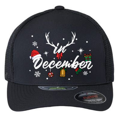 In December | Merry Christmas Flexfit Unipanel Trucker Cap