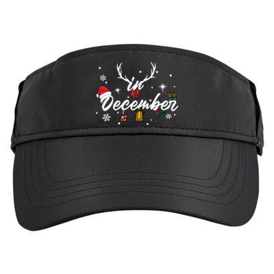 In December | Merry Christmas Adult Drive Performance Visor