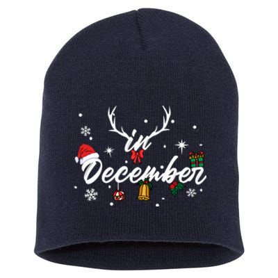 In December | Merry Christmas Short Acrylic Beanie