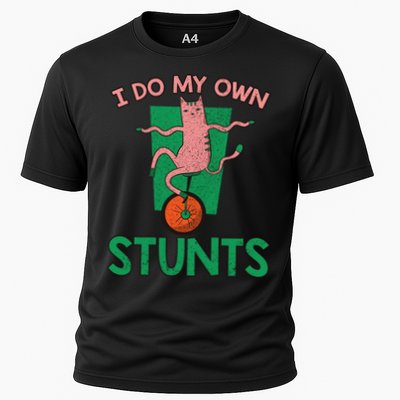 I Do My Own Stunts Funny Cat Gift Performance Shirt