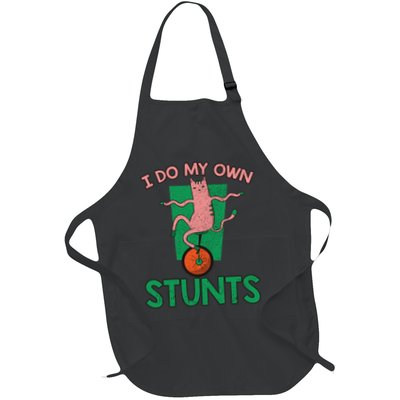 I Do My Own Stunts Funny Cat Gift Apron