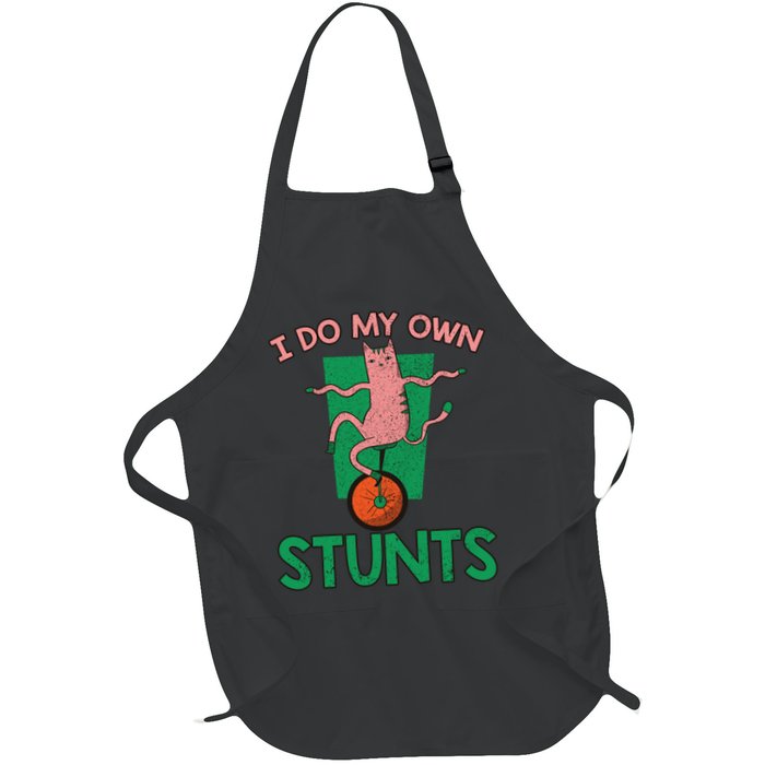 I Do My Own Stunts Funny Cat Gift Apron